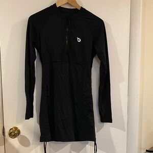 Baleaf Black Long Sleeve Swim Tunic with White Logo